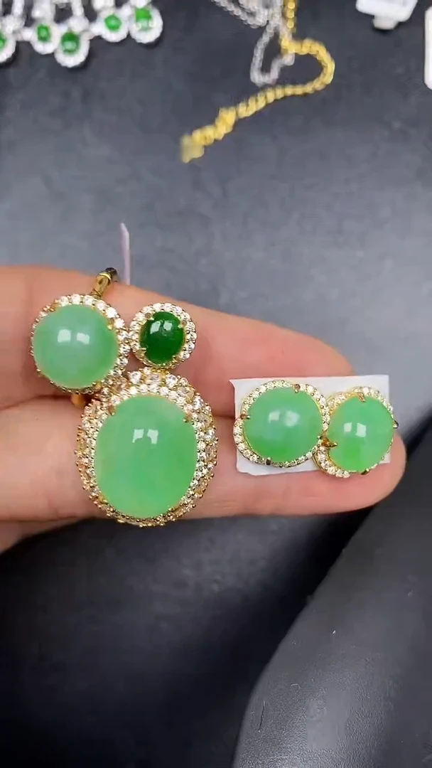 银S925镶嵌戒指翡翠3170