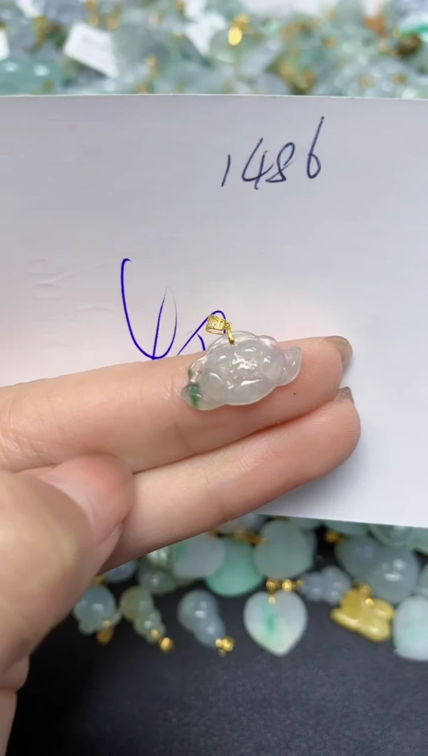 【闪购商品】翡翠颈饰18K金镶嵌 天然翡翠A货
