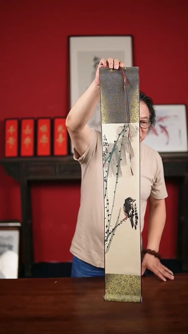 国画手写手绘-15*90卷轴