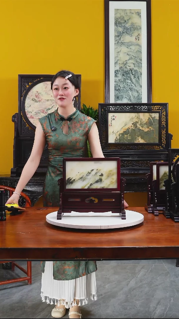 石材天然大理石画摆件