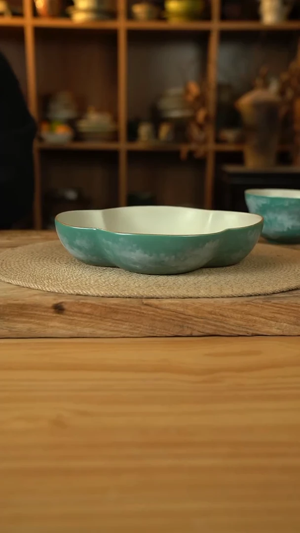 蓝天白云系列的10英寸云朵盘1个