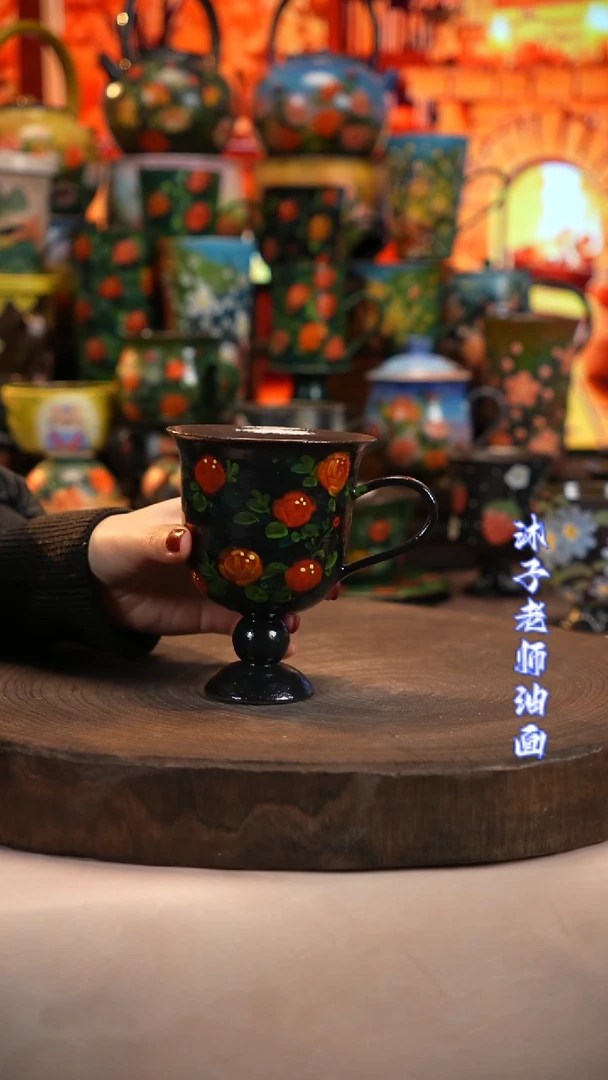 油画   釉下彩  杯子