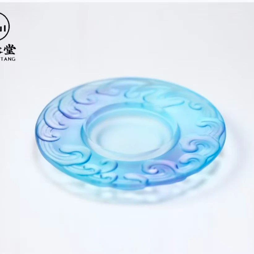 东方器韵-心缘堂【琉璃云盘壶承】古法脱蜡琉璃！！