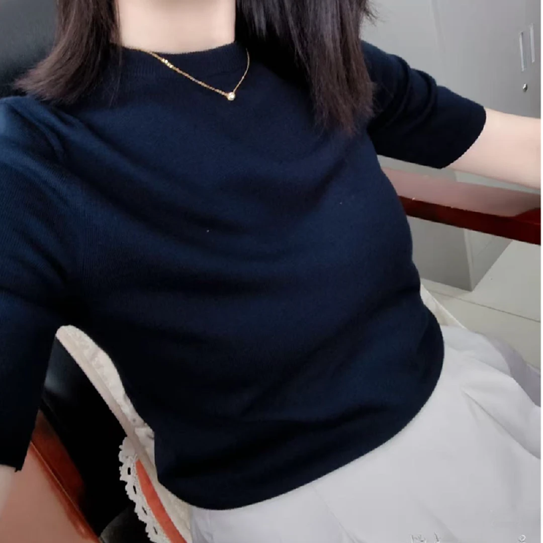 哥哥轻奢字母格T恤-F010