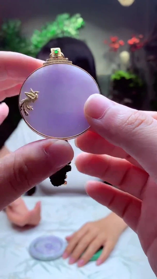 定制翡翠18K金镶嵌定制翡翠（拍一发一）