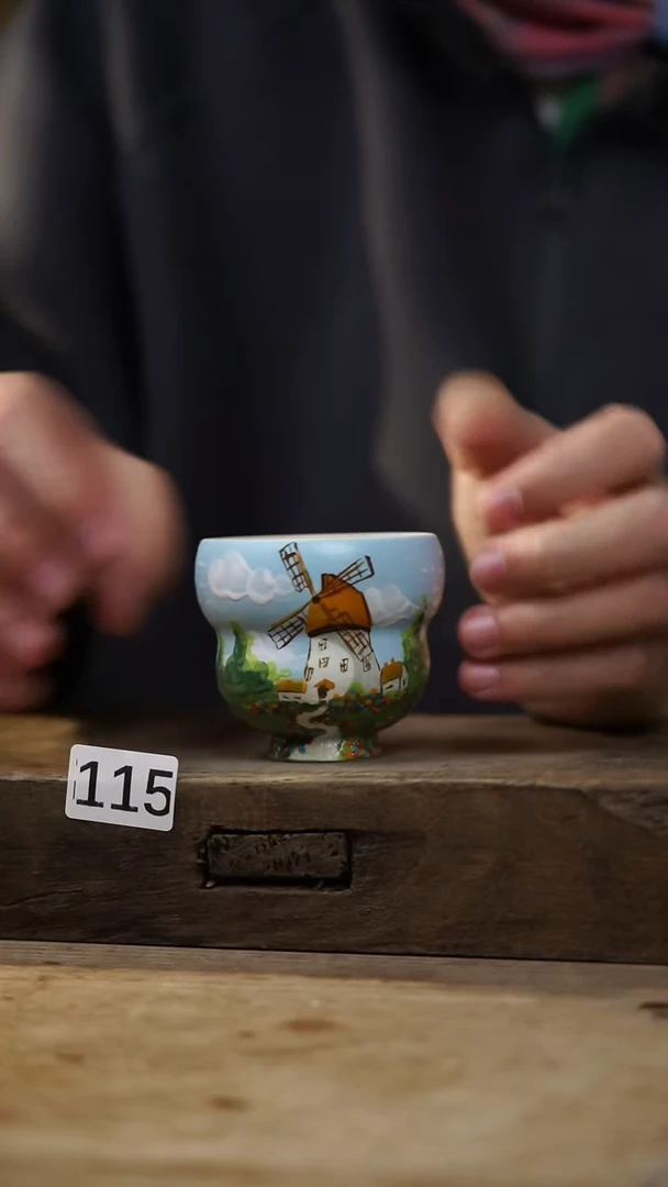 瓷片油画风·彩绘·设计师石一款