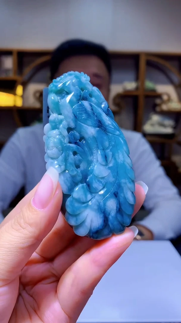 未镶嵌定制翡翠8014fh-毛货挂件30