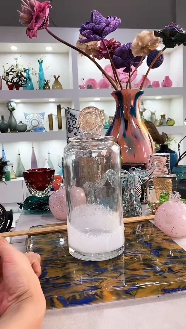 慕忆家手作琉璃花瓶瑕疵