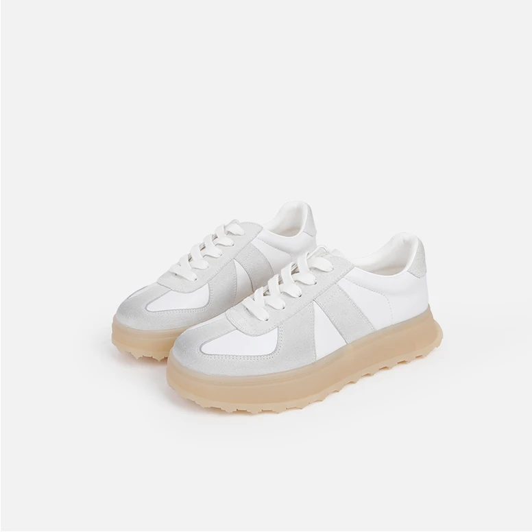 运动休闲鞋软底不累脚德训鞋厚底增高