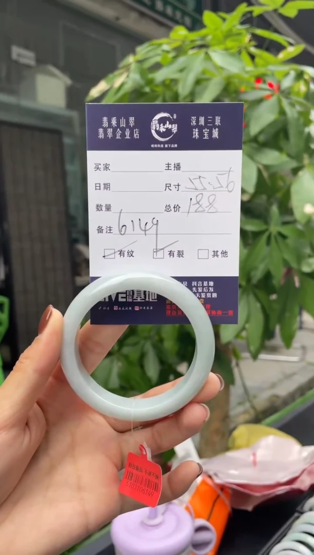 未镶嵌手镯翡翠G 55正圈 6149