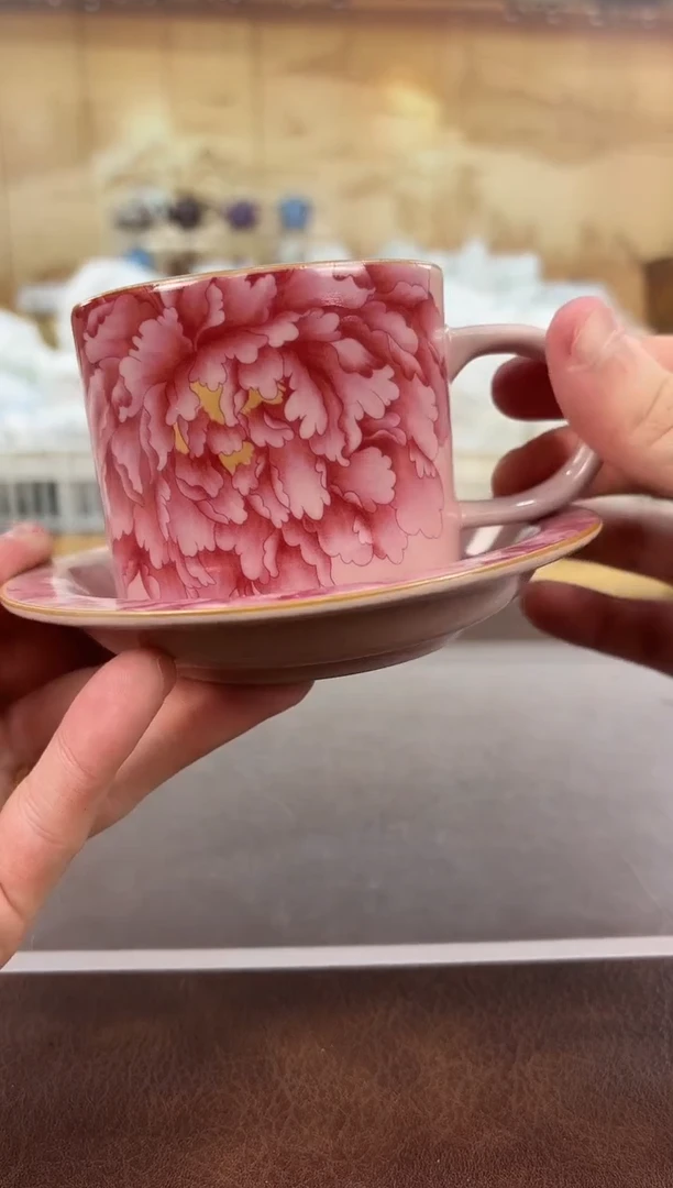 【闪购商品】粉牡丹咖啡杯链接已开 拼拼手速！！！