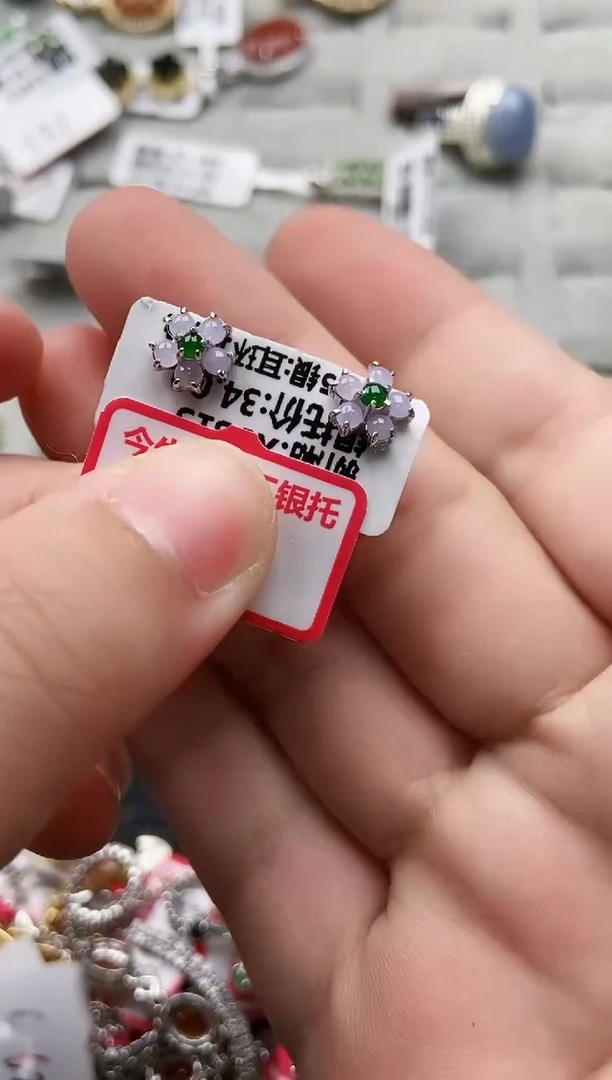 【闪购商品】翡翠戒指银S925镶嵌2222222-5