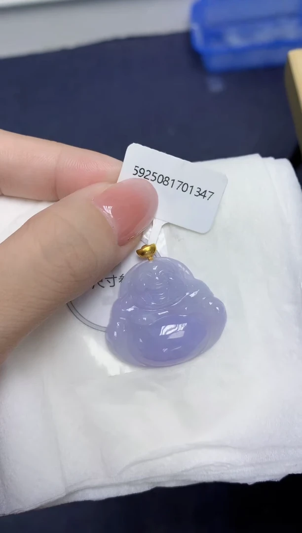 颈饰18K金镶嵌翡翠天然缅甸翡翠A货多样性发一件
