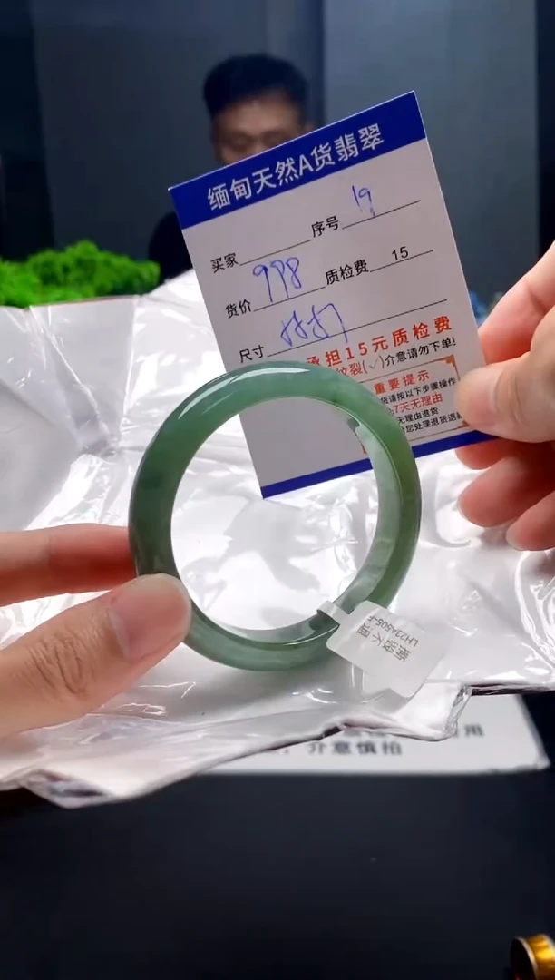 未镶嵌手镯翡翠19缅甸天然A货翡翠需包容瑕疵，介意慎拍