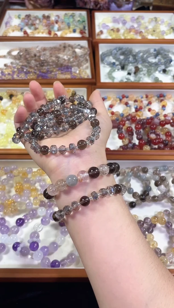 未镶嵌手串水晶天然茶水晶茶泡泡手串多样发一