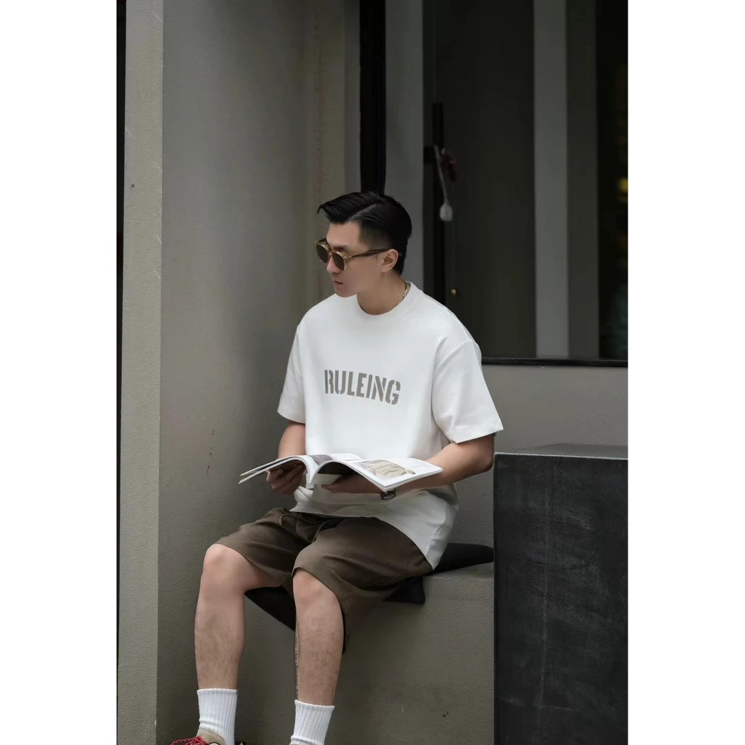 2025夏季圆领短袖简约25037简单休闲百搭日常情侣男