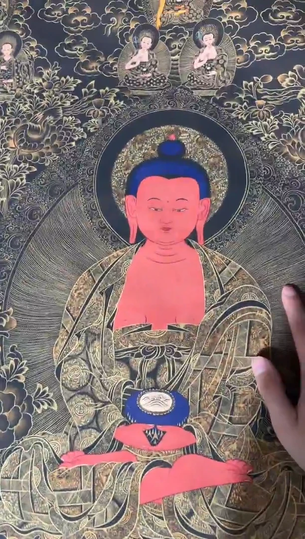 卷轴画龙妹的唐卡tk16