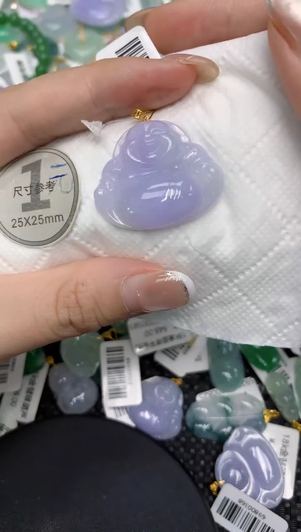 颈饰18K金镶嵌翡翠1111111