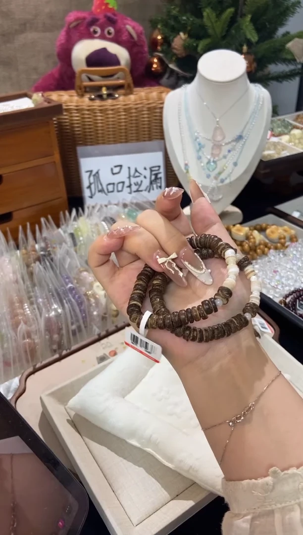 水晶手串未镶嵌孤品捡漏均匀瑕疵介意勿拍