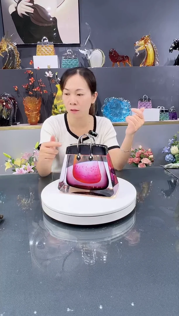 琉璃水晶琉璃摆件1个  孤品