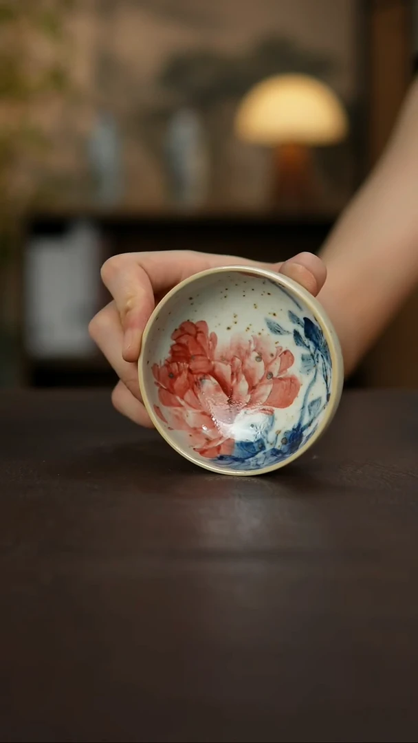 杯景德镇陶瓷杯碗柴烧多人