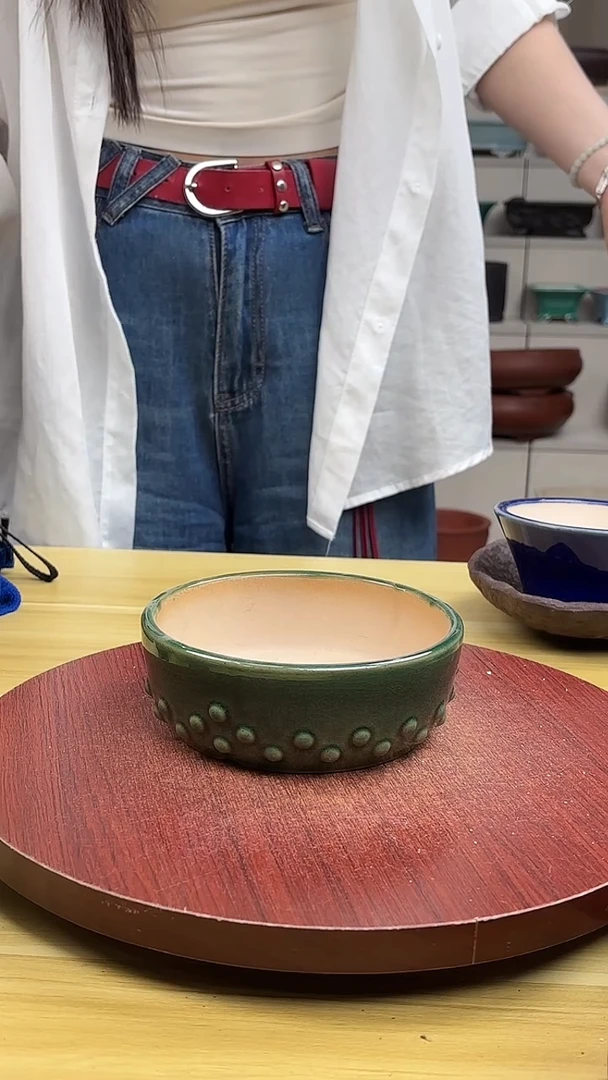 紫砂花盆浅草紫砂花盆微瑕