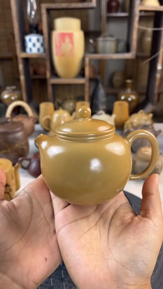 建水紫陶苹果型壶