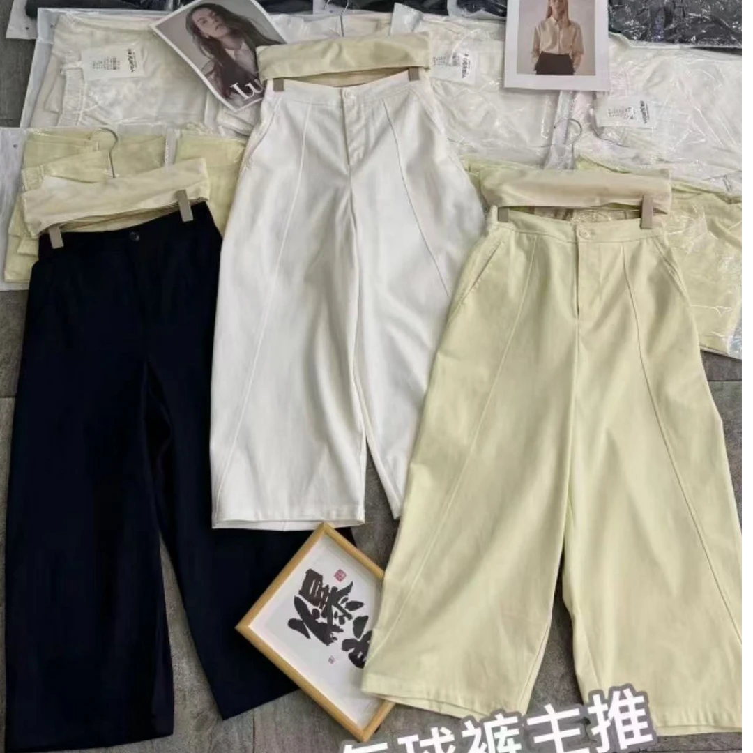 5515  韩系夏季新款弯刀裤 裤型很好 韩里韩气的 9944