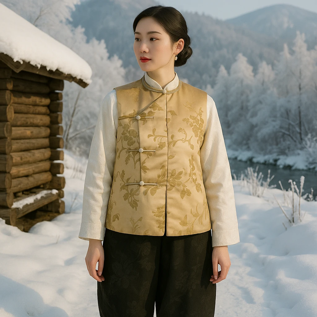 【细物慢造】时尚国风择一漳绒马甲（LB233）