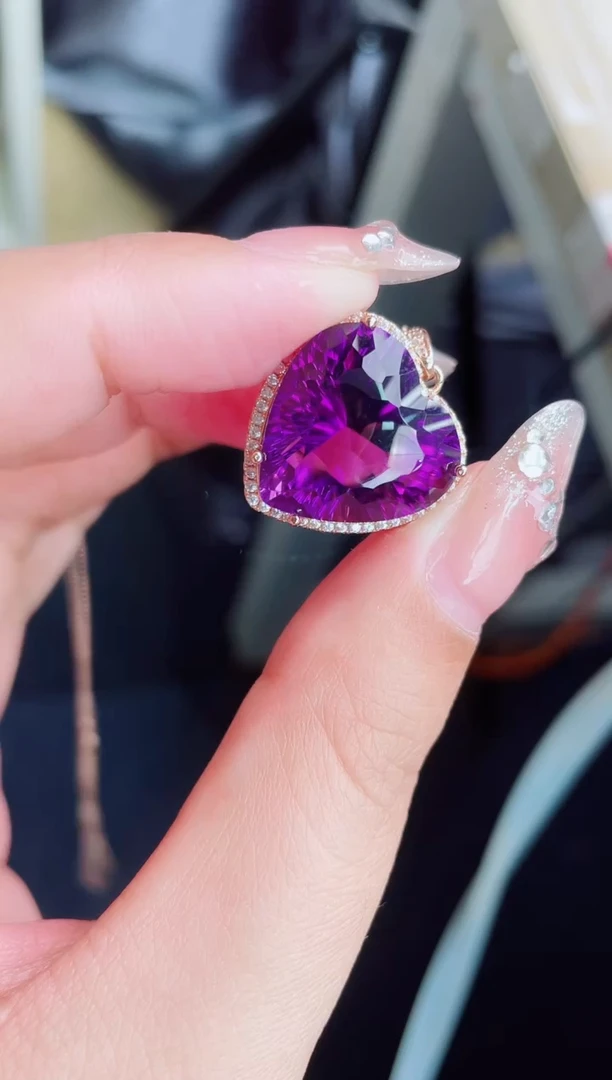 【闪购商品】紫晶颈饰银S925镶嵌吊坠