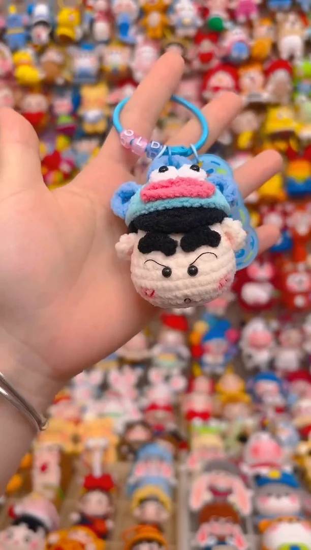 豆***啵纯手工制作毛线钩织成品蜡笔小新