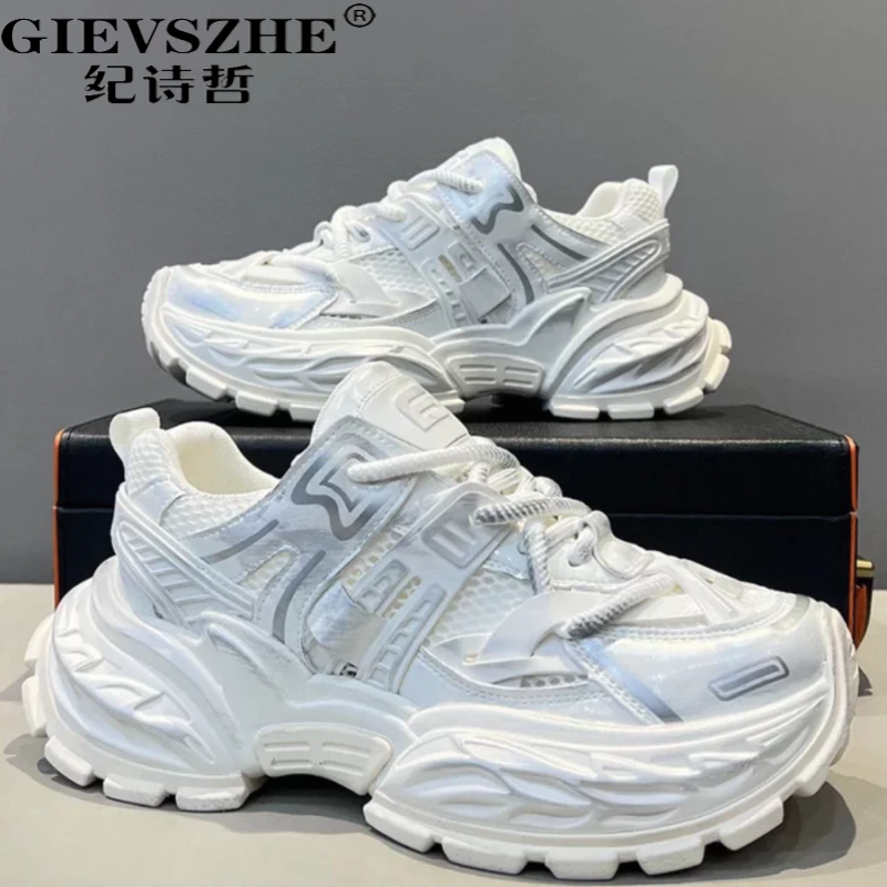 纪诗哲透气男鞋潮流时尚舒适软底增高鞋轻男士网面透气厚底阿甘鞋