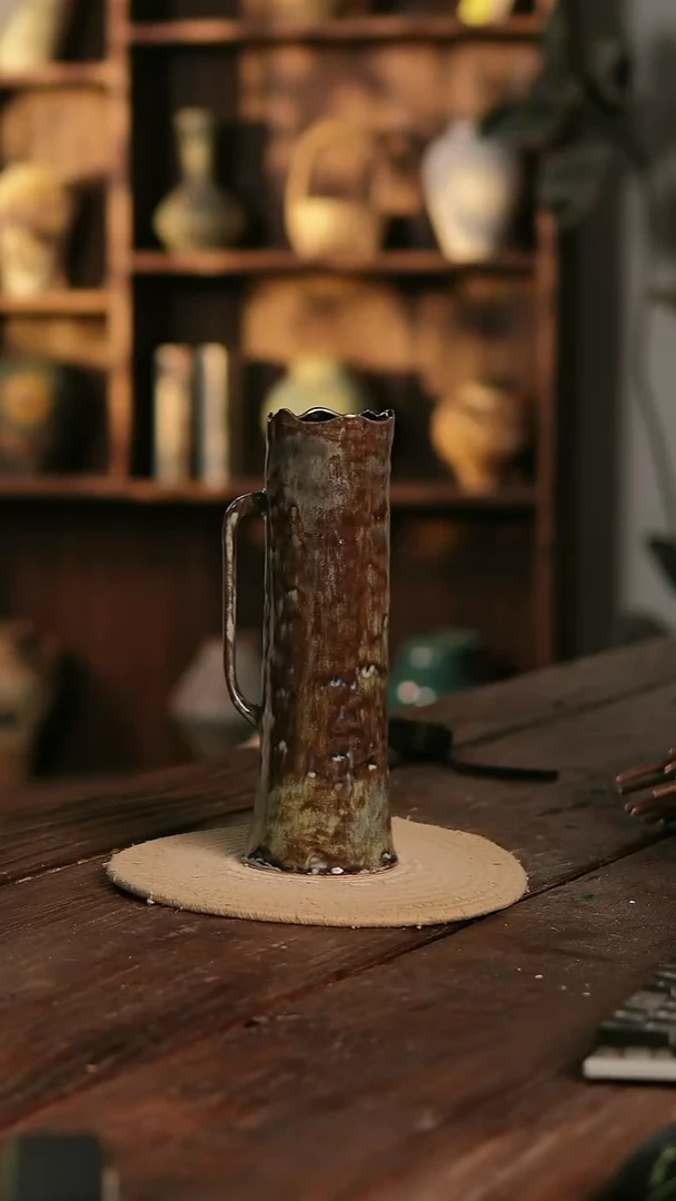 摆件11-338 陶瓷花器高26口径7