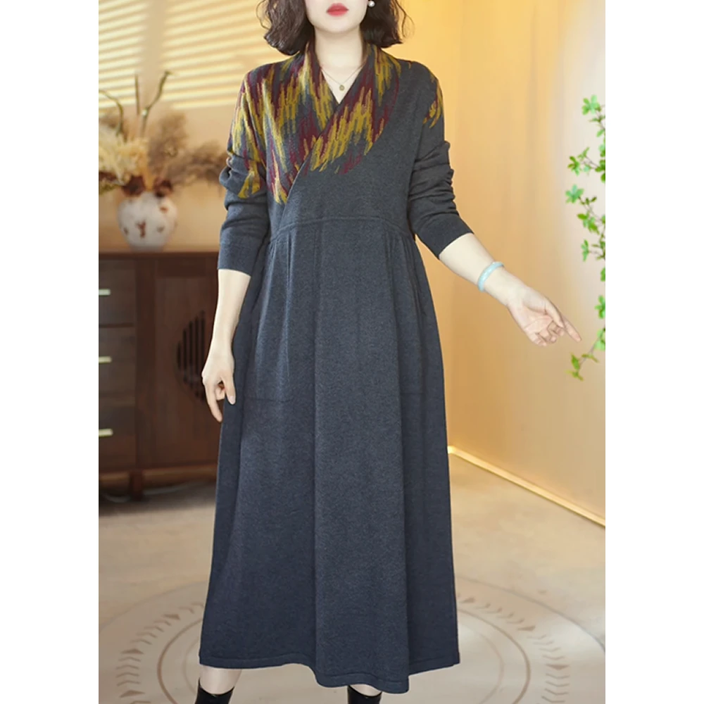 【X431】2025新款时尚百搭宽松针织显瘦连衣裙