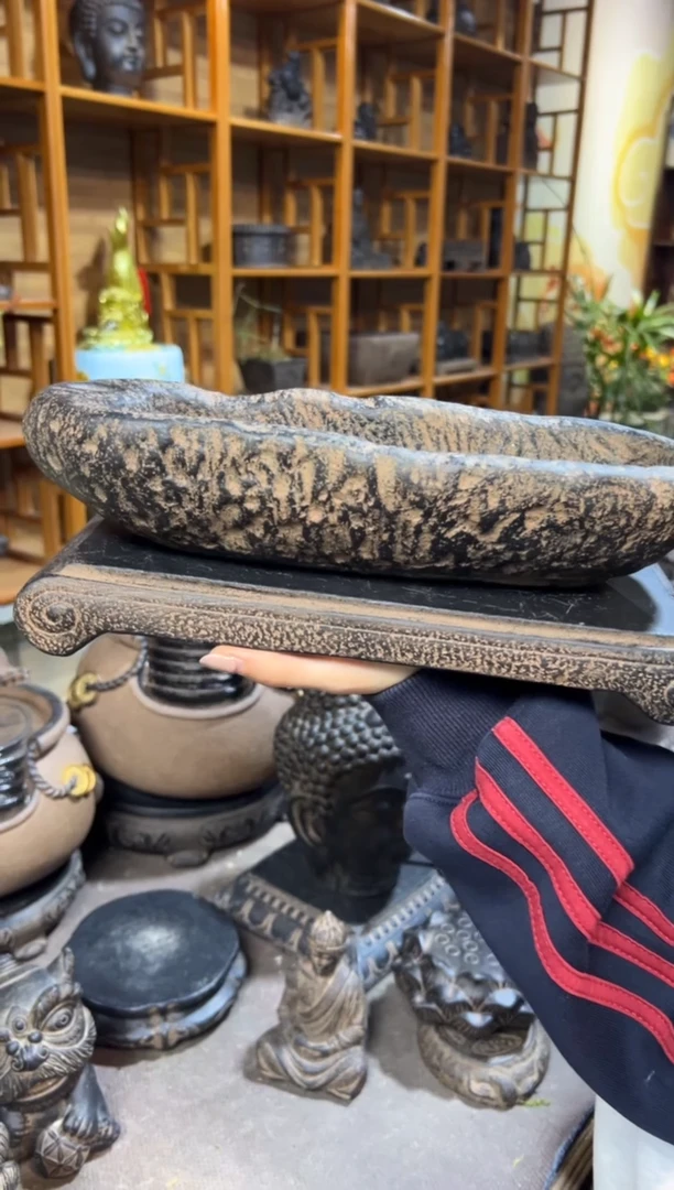 陶土牛槽+大江枫底座