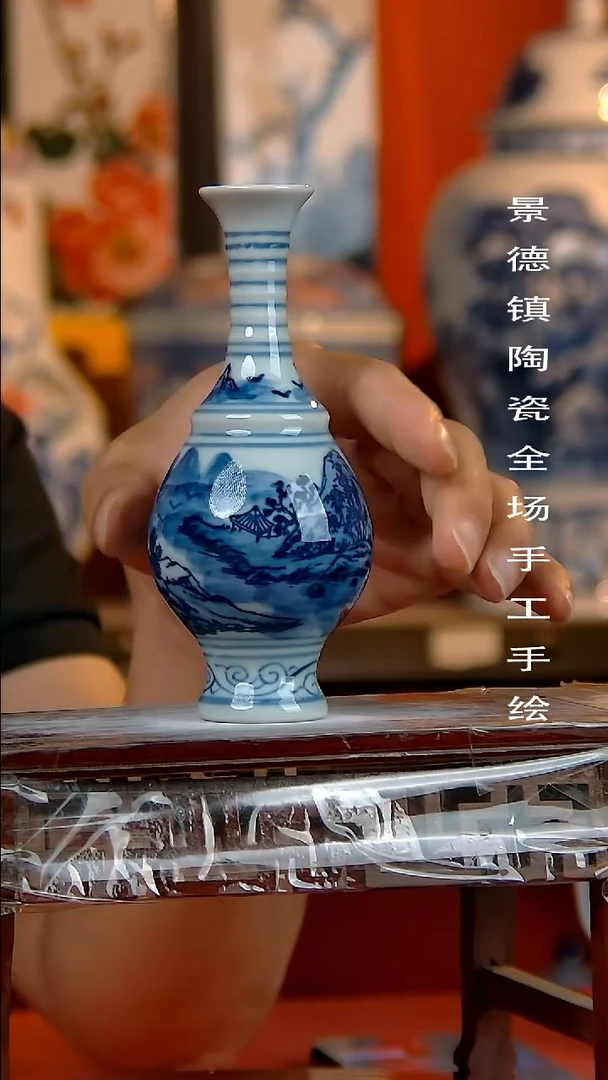 摆件景德镇陶瓷 手工手绘