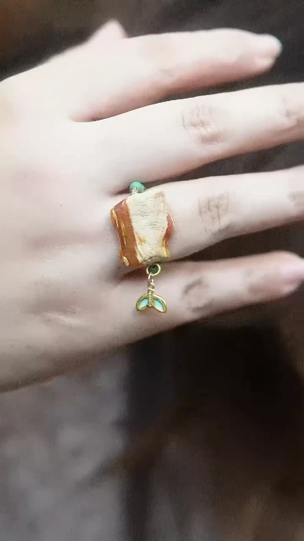 未镶嵌琥珀戒指蜜蜡戒指