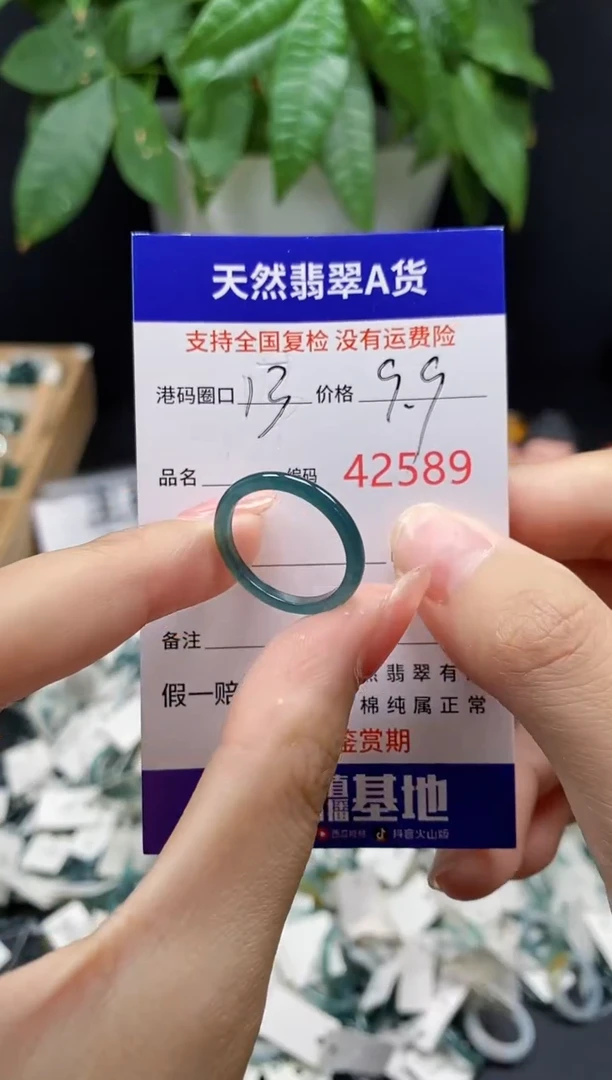 翡翠戒指未镶嵌天然翡翠戒圈2589