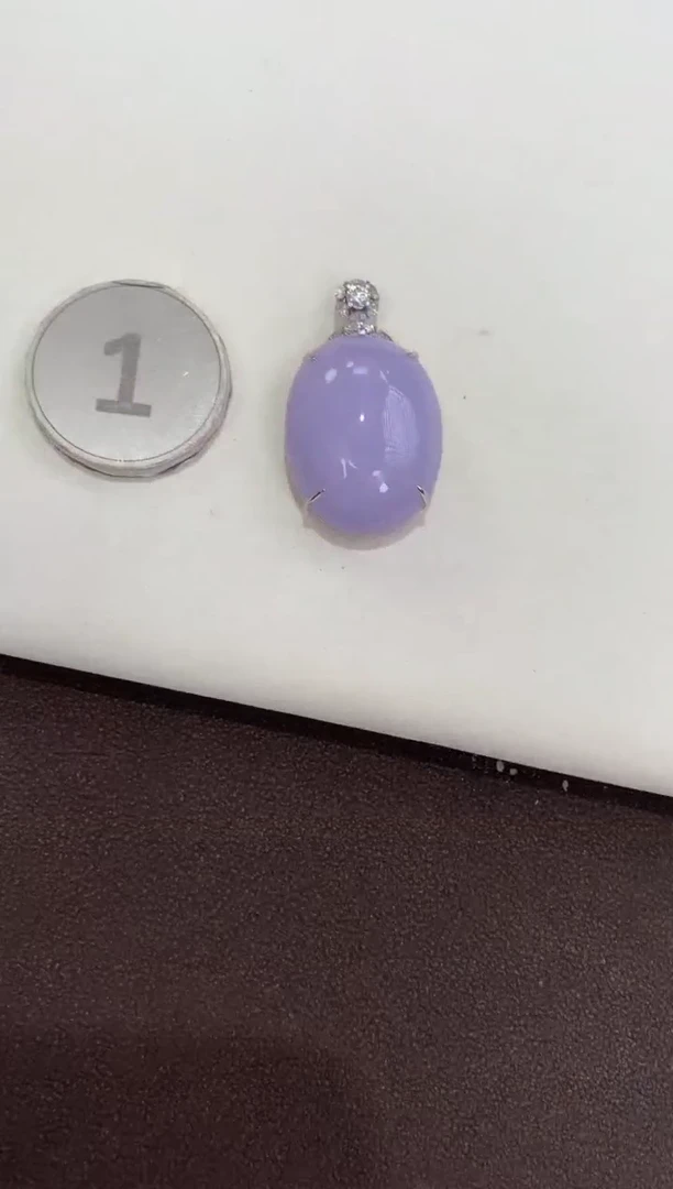 吊坠(赠链)18K金镶嵌翡翠天然缅甸a货翡翠