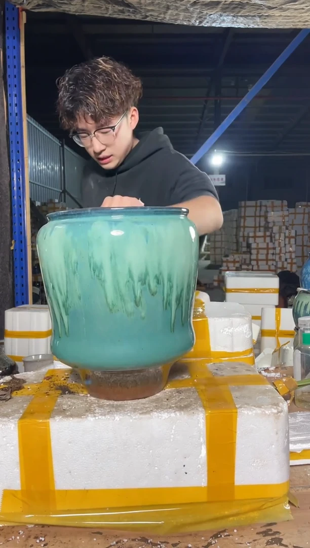 紫砂花盆宜兴紫砂粗陶花盆23-30