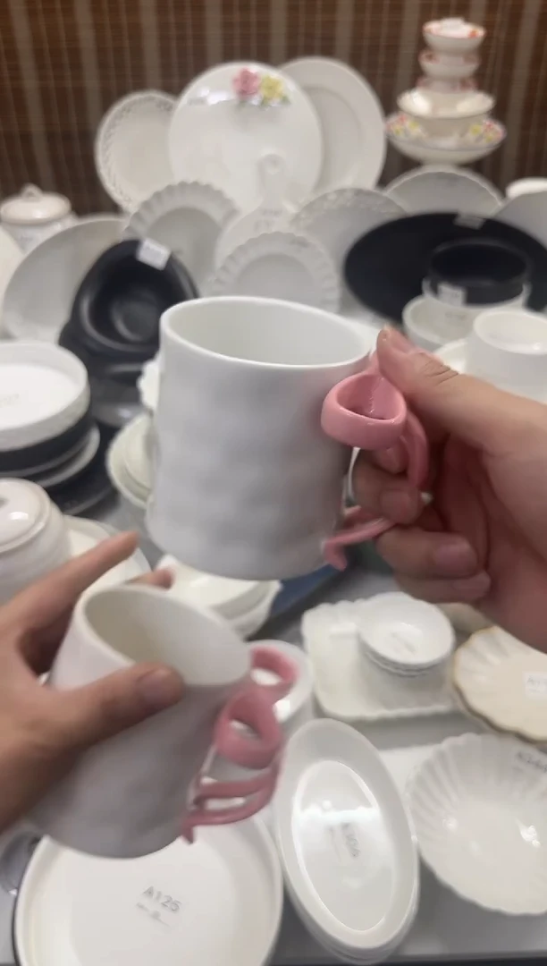 瓷【2个装】蝴蝶结杯子