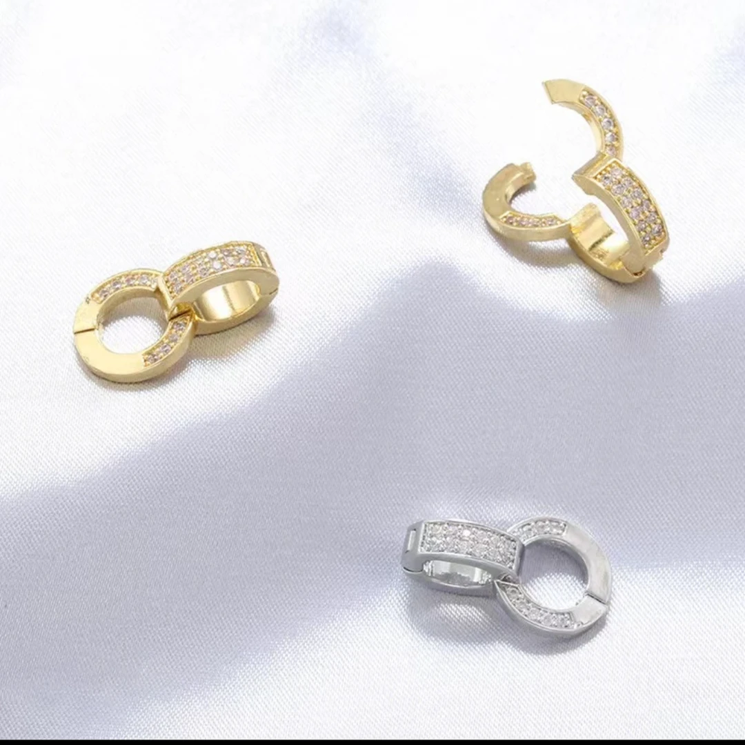 大号不掉色万能扣头连接扣双环扣项链扣吊坠扣头DIY卡扣百搭款