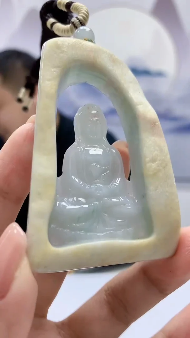 定制翡翠未镶嵌4898xx-毛货挂件57