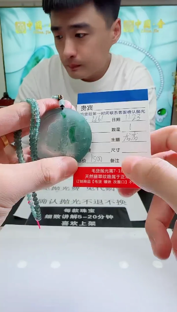 未镶嵌定制翡翠LL61翡翠吊坠赠珠链-多样性发其一