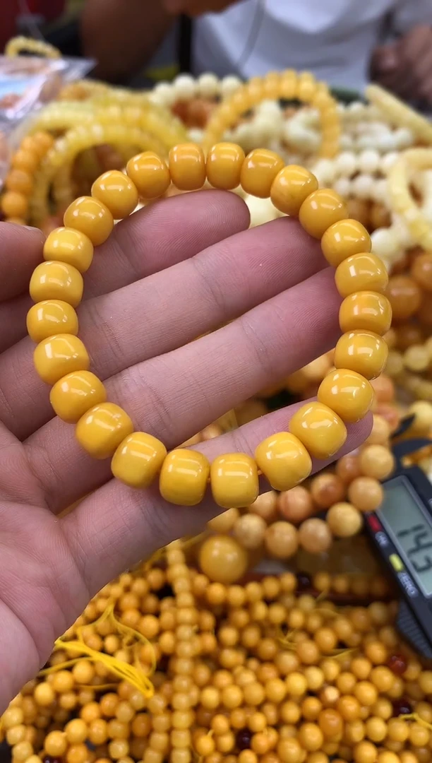 未镶嵌蜜蜡裸石手串