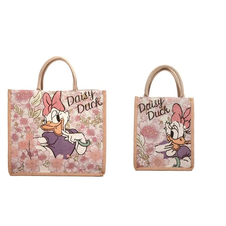 阪织屋迪士尼黛西联名款田园刺绣包托特包休闲百搭时尚文艺包