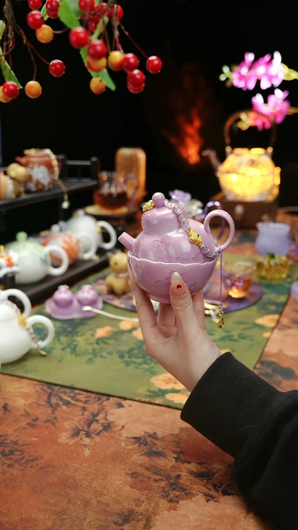 【闪购商品】紫色南瓜壶+滴流+主人杯