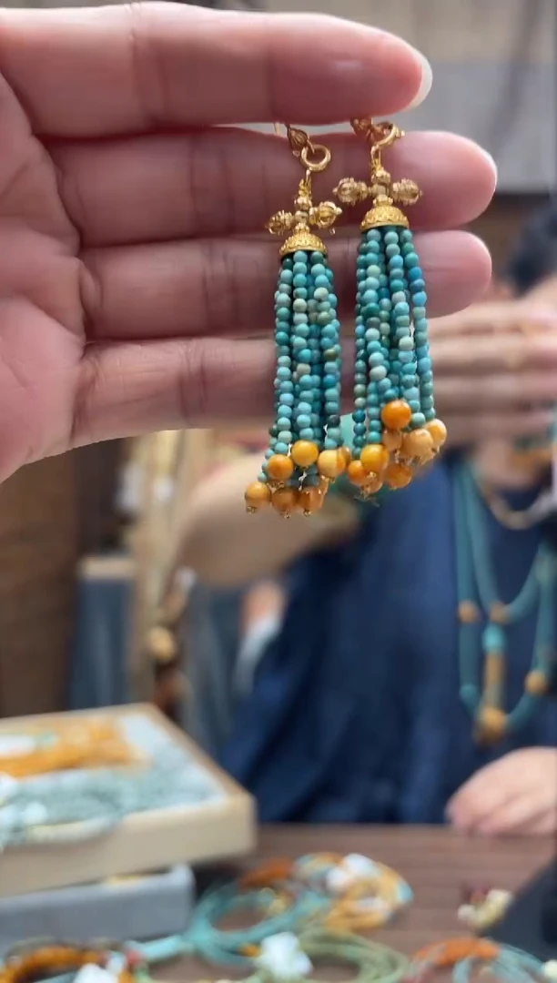 绿松石未镶嵌颈饰多样性发一件设计款提溜