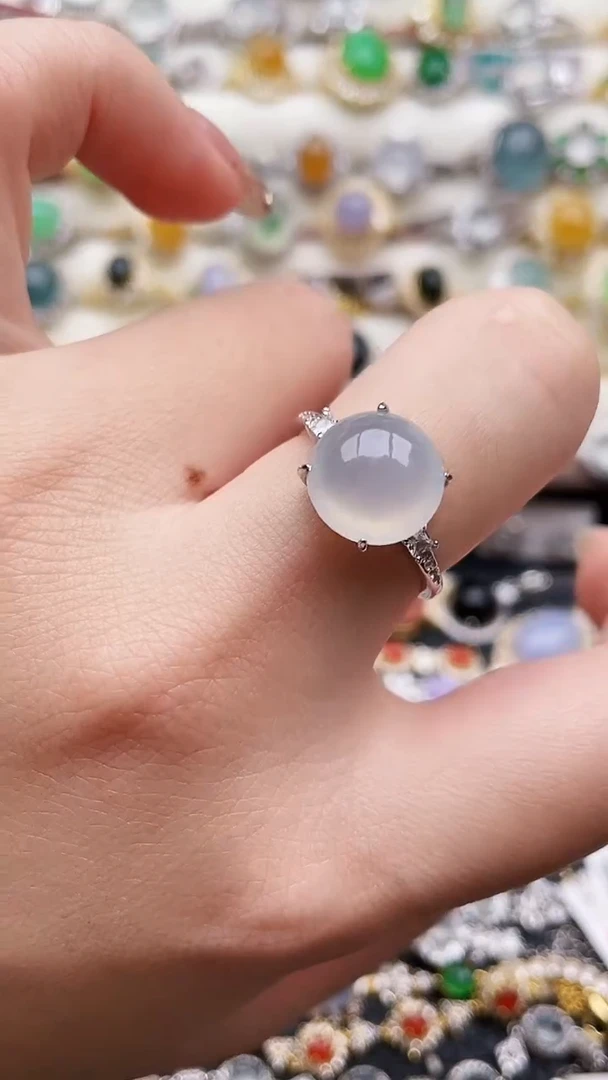 银S925镶嵌戒指翡翠121