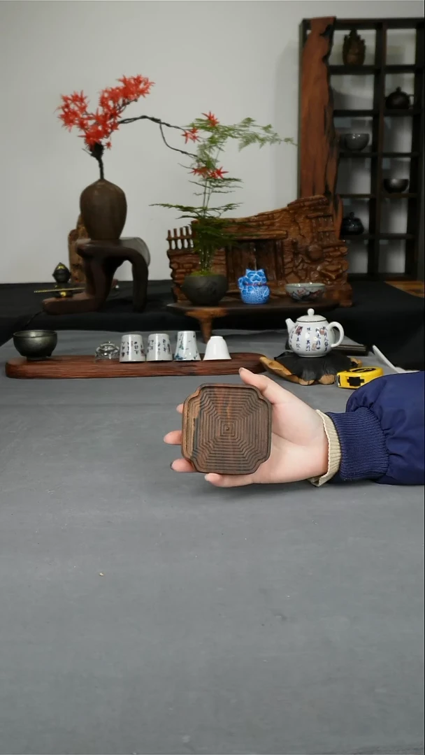 开播浮力鸡翅木海棠杯垫9-9-2